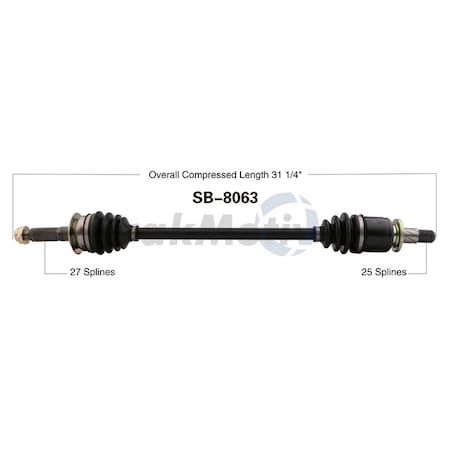 Surtrack Axle Cv Axle Shaft, Sb-8063 SB-8063
